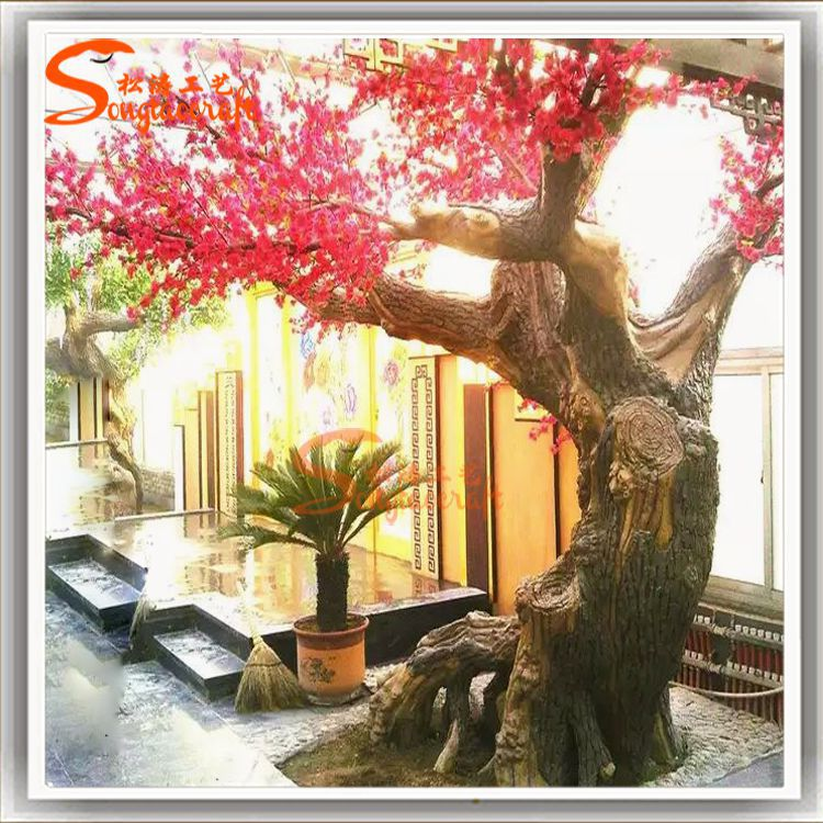 酒店大型仿真桃花樹(shù)
